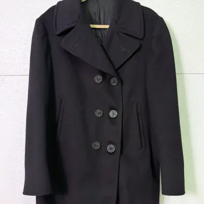 Vintage Naval Clothing Depot 100% Wool Peacoat with Anchor Buttons (Size 40)