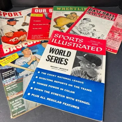 Vintage Sports Magazines: Our Sports1953, Sports Illustrated 1956 Mantle Cover & More