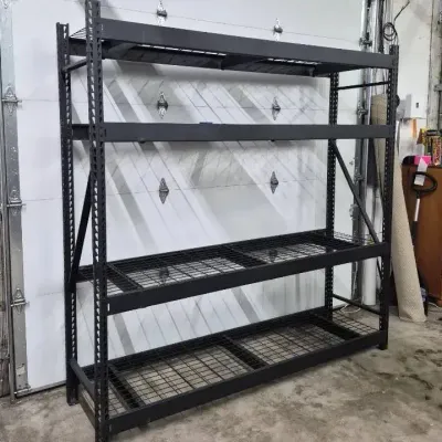 Heavy-Duty Black Steel 5-Tier Industrial Shelving Unit -2 of 2