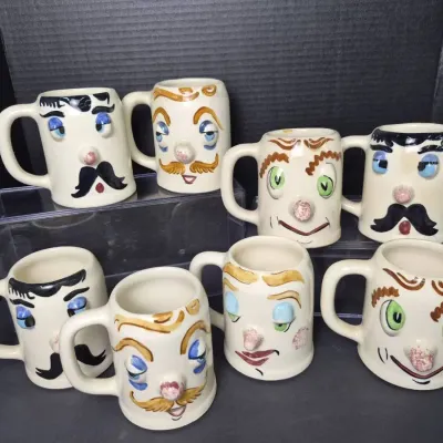 Vintage Pfaltzgraff "Mugsy" Character Mugs