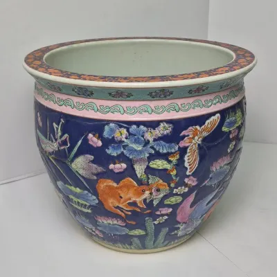 Asian Fishbowl Planter 15" Diameter, 12" Tall