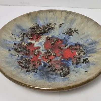 Glit Iceland "Lava" Brutalist Ceramic Plate 