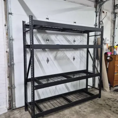 Heavy-Duty Black Steel 5-Tier Industrial Shelving Unit -1 of 2
