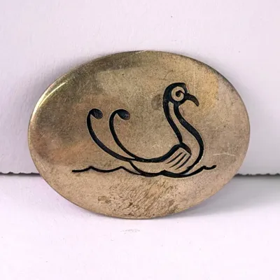 Sterling Silver Roy Vandever Navajo Artisan Bird Brooch