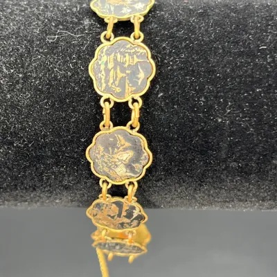 Japanese Damascene Butterfly Necklace
