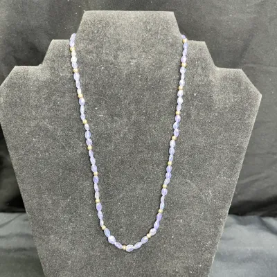 14K Yellow Gold Tanzanite Beaded Strand Necklace
