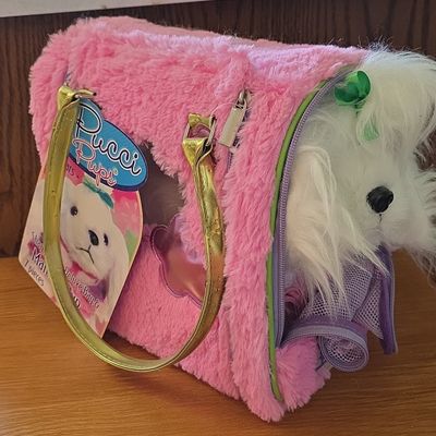 Sale Photo Thumbnail #159: Pucci Pups Shaggy Chic Deluxe Bag & Maltese Puppy 7-Piece Set