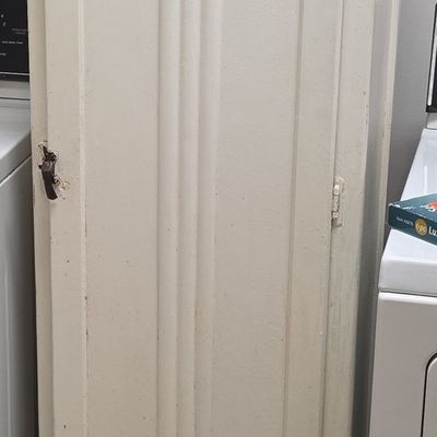 Sale Photo Thumbnail #66: Vintage Art Deco Style Painted Wood Utility Cabinet