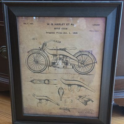 Sale Photo Thumbnail #148: Harley-Davidson 1924 Motorcycle Patent Art Print