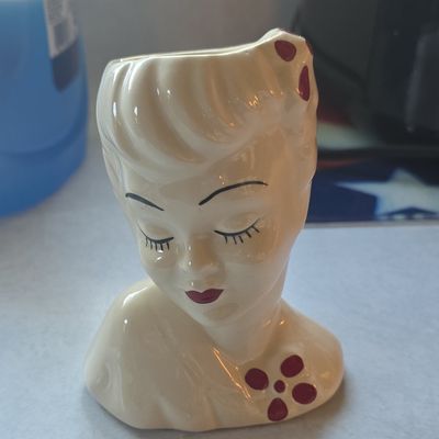 Sale Photo Thumbnail #76: Vintage Ceramic Lady Head Vase
