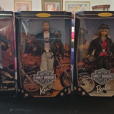 Sale Photo Thumbnail #34: Lot of 3 Mattel Harley-Davidson Collector Edition Dolls