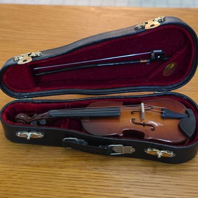 Sale Photo Thumbnail #132: Miniature Violin Collectible with Case