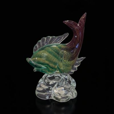 Sale Photo Thumbnail #54: Murano Style Art Glass Fish Figurine
