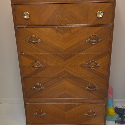 Sale Photo Thumbnail #24: Art Deco Waterfall Chest of Drawers