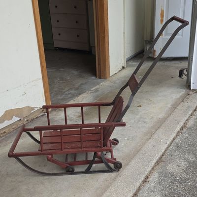 Sale Photo Thumbnail #28: Vintage Convertible Child's Sled Stroller