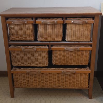 Sale Photo Thumbnail #62: Wicker Basket Storage Console