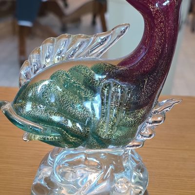 Sale Photo Thumbnail #55: Murano Style Art Glass Fish Figurine