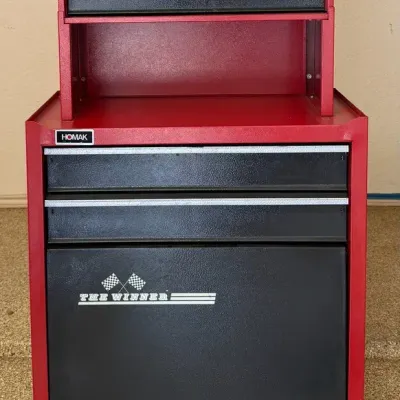 Classic Homak 2-Piece Red Rolling Tool Chest Combo Loaded with Tools