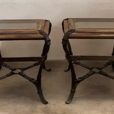 Wrought Iron, Artisan-Crafted End Tables!