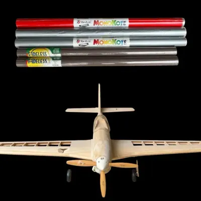 Partially Built P-51 Mustang Balsa Wood RC Model Airplane Airframe 