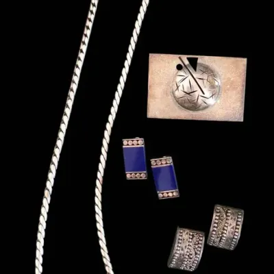  06 Designer Lois Hill, Blue Lapis Inlay & MCM Sterling