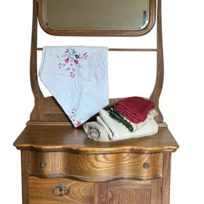 Exquisite Antique Oak Wash Stand… Timeless Piece!