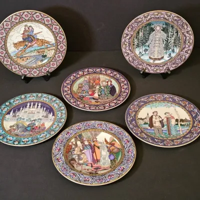 Vintage Villeroy & Boch Heinrich Russian Fairy Tales Collector Plates - Set of 6