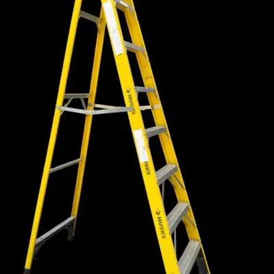 Husky 8 ft. Heavy-Duty Fiberglass Step Ladder 