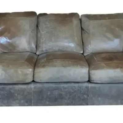“Hill Country Interiors” (Lot 2)… Heirloom Western Heritage Leather Sofa