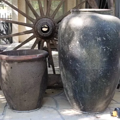 Turn Your Patio Into a Rustic Sanctuary: Heavy Ceramic Garden Urns