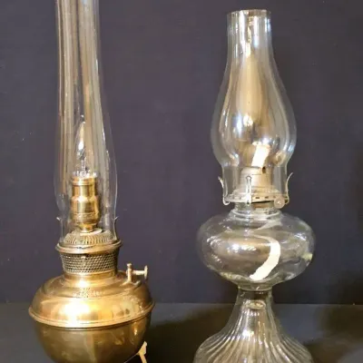 A Tale of Two Eras: Vintage Bradley & Hubbard Electric Conversion and White Flame Glass Oil Lamps