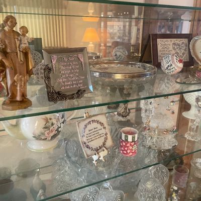 Sale Photo Thumbnail #199: Does not include display cabinet
Includes china tea-set and glass decor