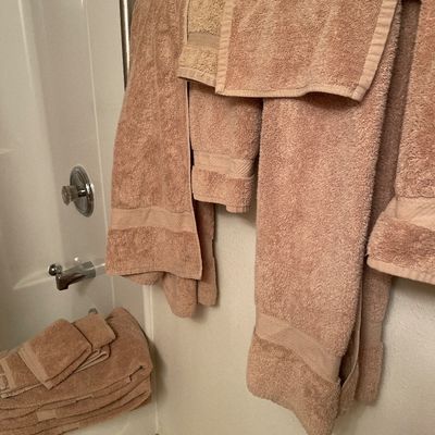 Sale Photo Thumbnail #544: Towels and curtain with cleaners