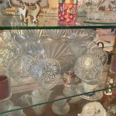 Sale Photo Thumbnail #198: Does not include display cabinet
Includes china tea-set and glass decor