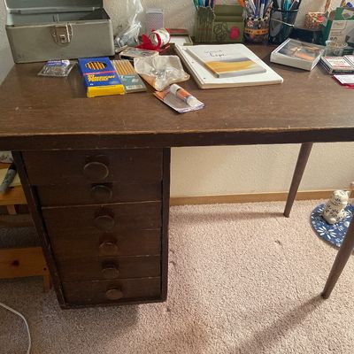 Sale Photo Thumbnail #467: Small office desk only
24” d x 42” w