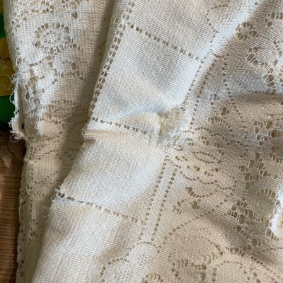 Sale Photo Thumbnail #354: Tablecloth has a tear
