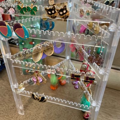 Sale Photo Thumbnail #255: Earrings and holder