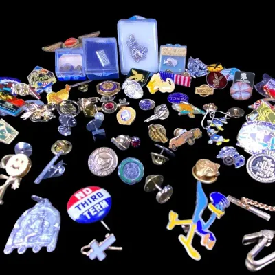 Vintage Lapel Pins - Over 45 Items