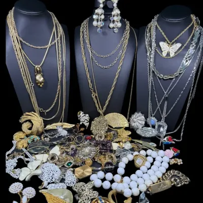 Vintage Signed Costume Jewelry- Over 40 Pieces!