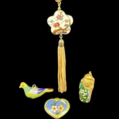 Vintage Cloisonné Pendants