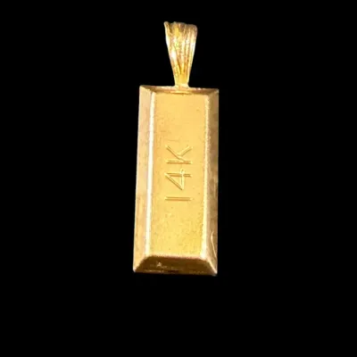 Vintage Signed Carla - Gold Bar Pendant