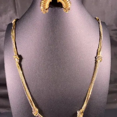 Vintage Napier Necklace & Earrings - Signed 