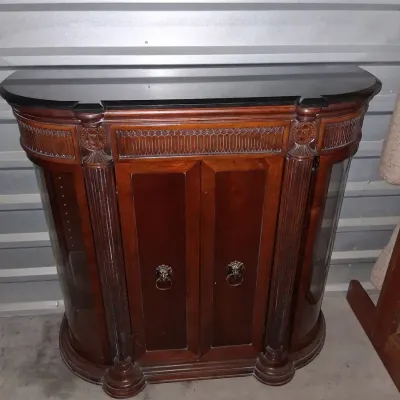 Vintage Bombay Company Neoclassical-style marble-top console