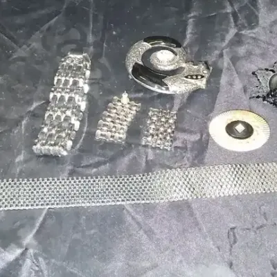 Vintage Black & Silver Tone Fashion Jewelry Lot