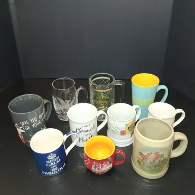 Assorted Mugs & Steins, 10-Piece Lot