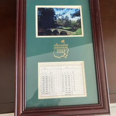 Framed Augusta National Authentic Score Card