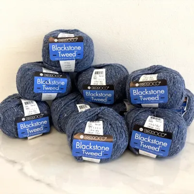 Sale Photo Thumbnail #52: Lot 8729 10 skeins blackstone tweed berroco yarn