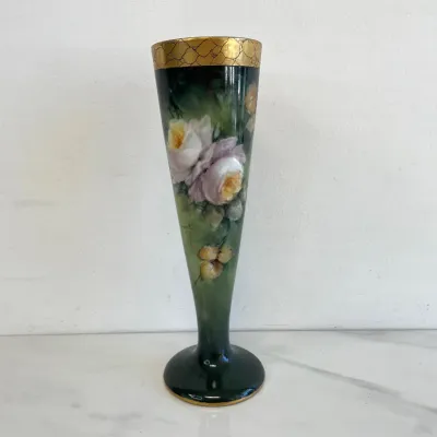 Sale Photo Thumbnail #234: Lot 8924 m burnett signed handpainted porcelain vase
