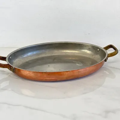 Sale Photo Thumbnail #356: Lot 9052 tagus chef copper gratin pan made in portugal