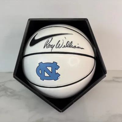 Sale Photo Thumbnail #404: Lot 9102 roy williams signed unc carolina tarheels nike basketball